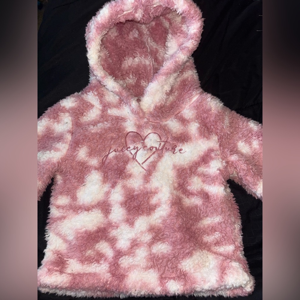 Pink and white toddler hoodie